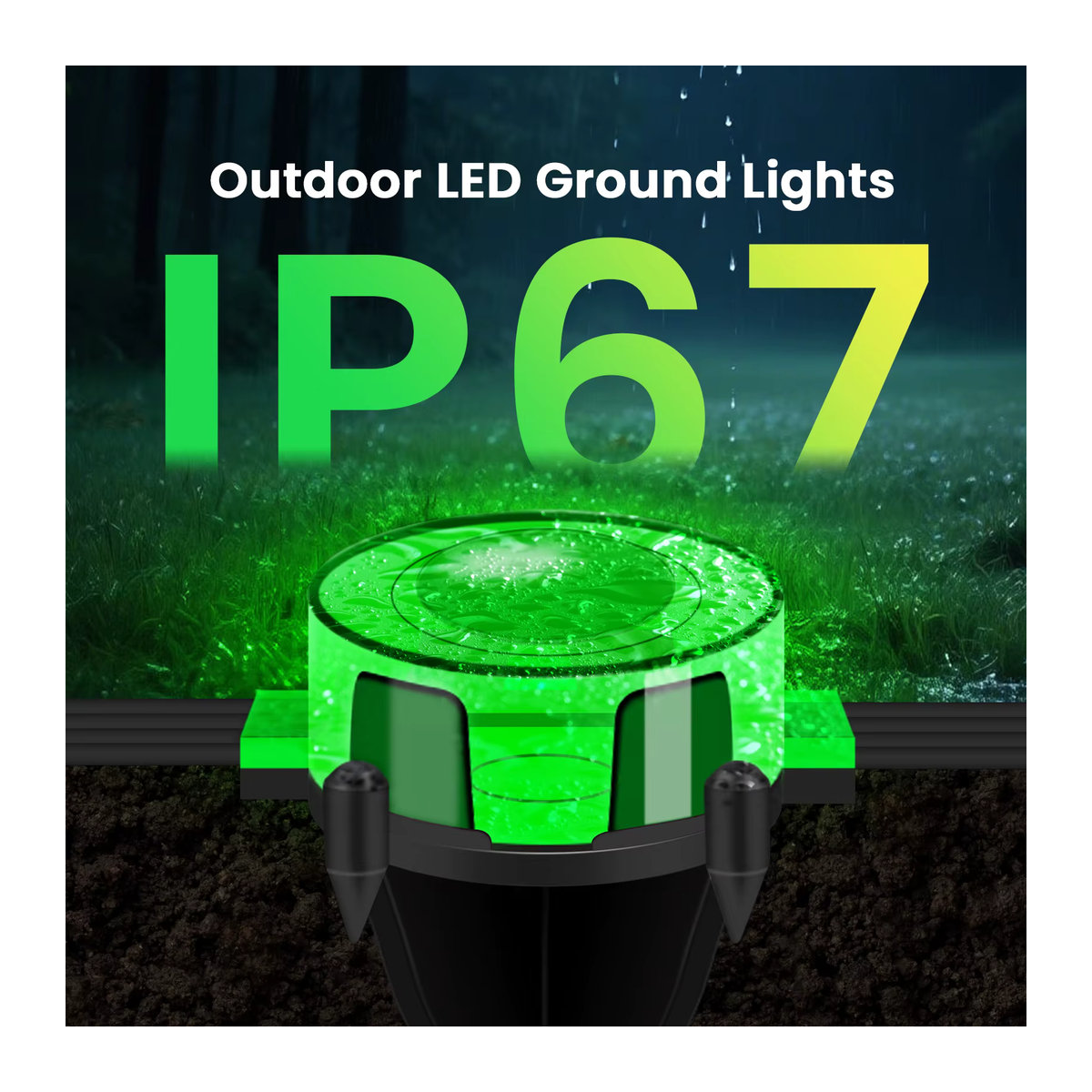 GAHADA RGB LED Bodenleuchten für den Außenbereich mit Bluetooth und Musik-Synchronisierung, IP67 wasserdichte Wegeleuchte für Garten und Terrasse, 24 V - Bild 3