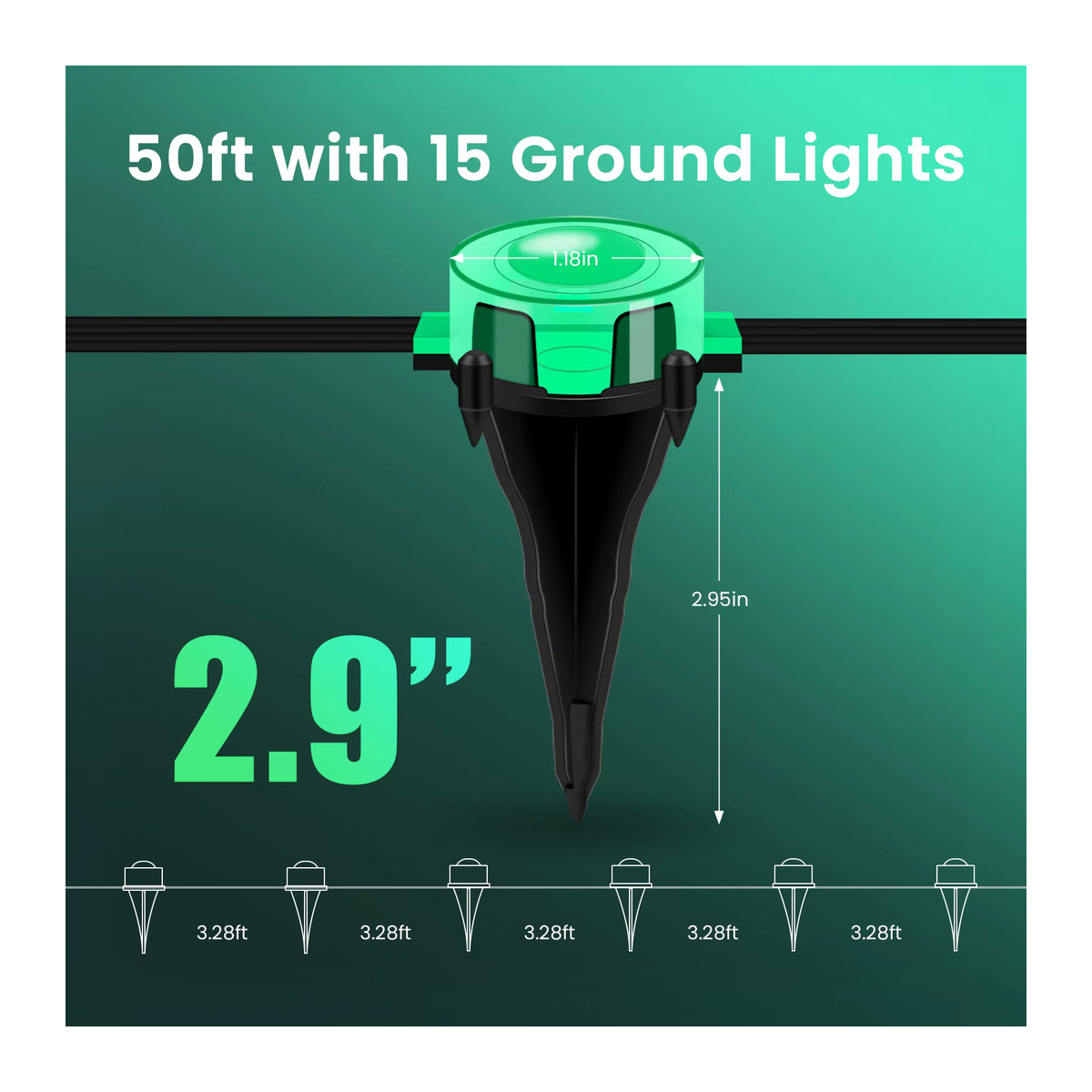 GAHADA RGB LED Bodenleuchten für den Außenbereich mit Bluetooth und Musik-Synchronisierung, IP67 wasserdichte Wegeleuchte für Garten und Terrasse, 24 V - Bild 5
