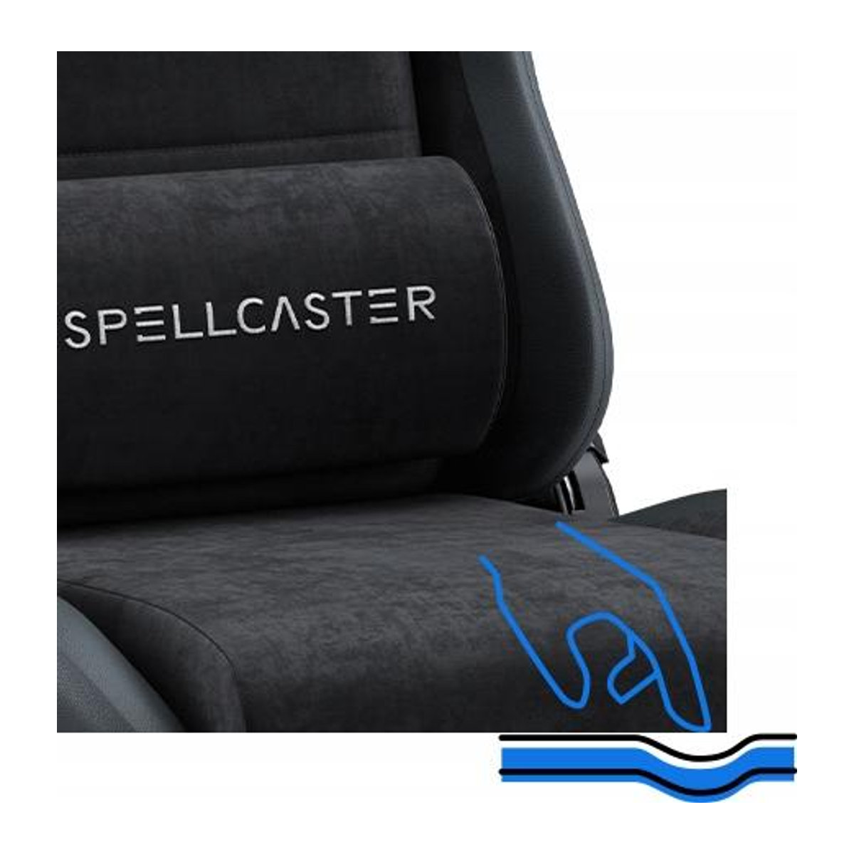 Gaming-Stuhl Sense7 Spellcaster Fuku XL in Schwarz aus PU-Stoff und Alcantara - Bild 2