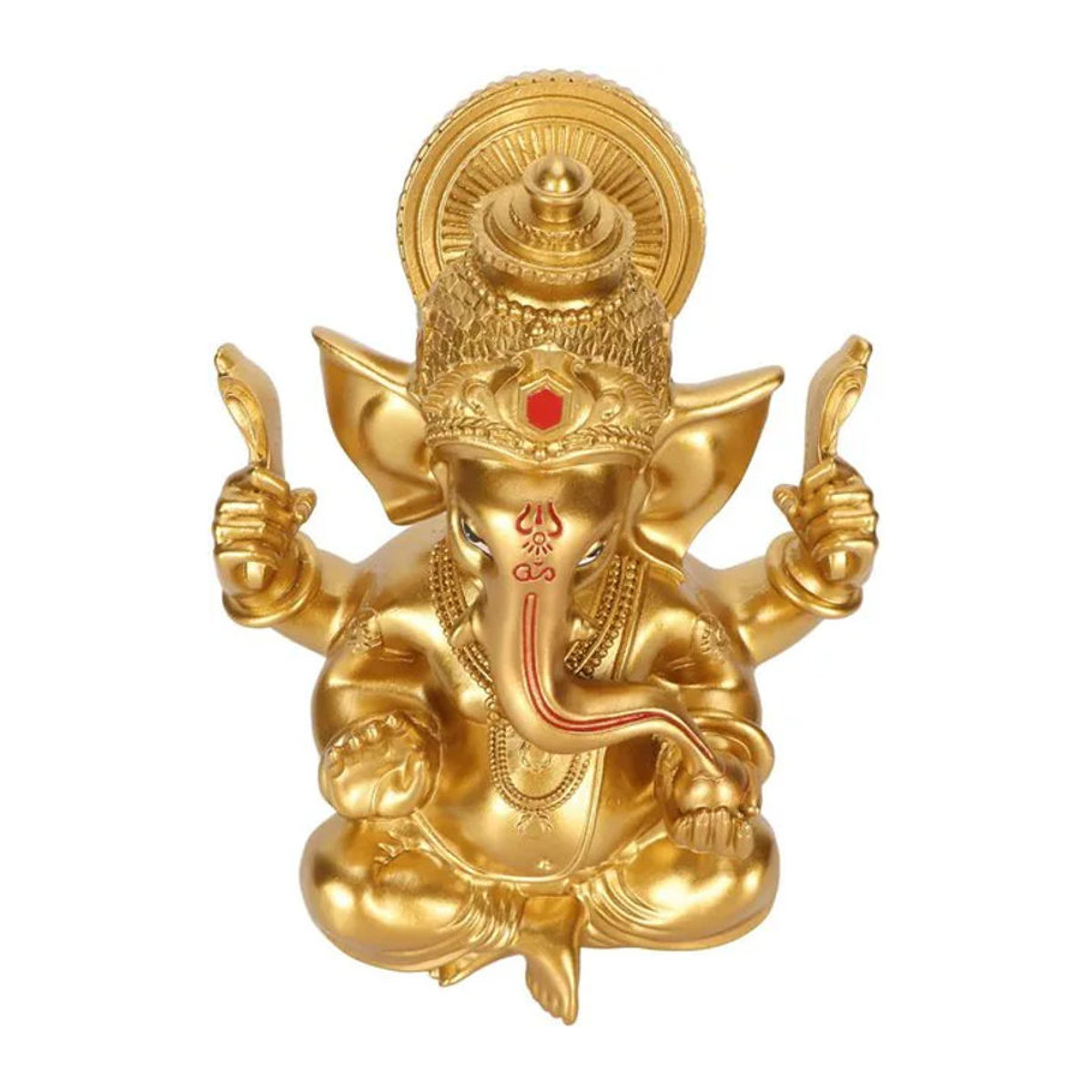 Ganesha Statue von GoolRC als dekoratives Ornament aus Kunstharz in Gold - Bild 1