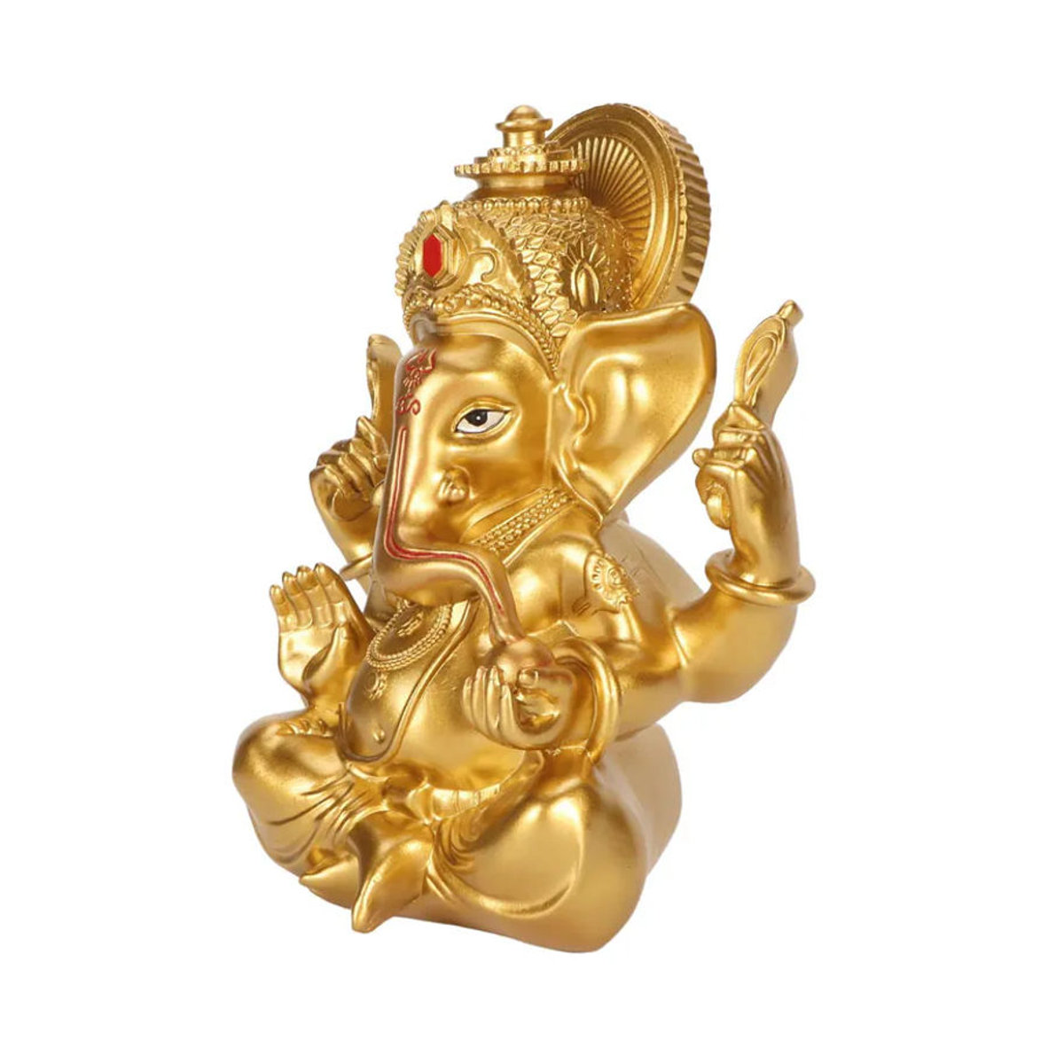 Ganesha Statue von GoolRC als dekoratives Ornament aus Kunstharz in Gold - Bild 2