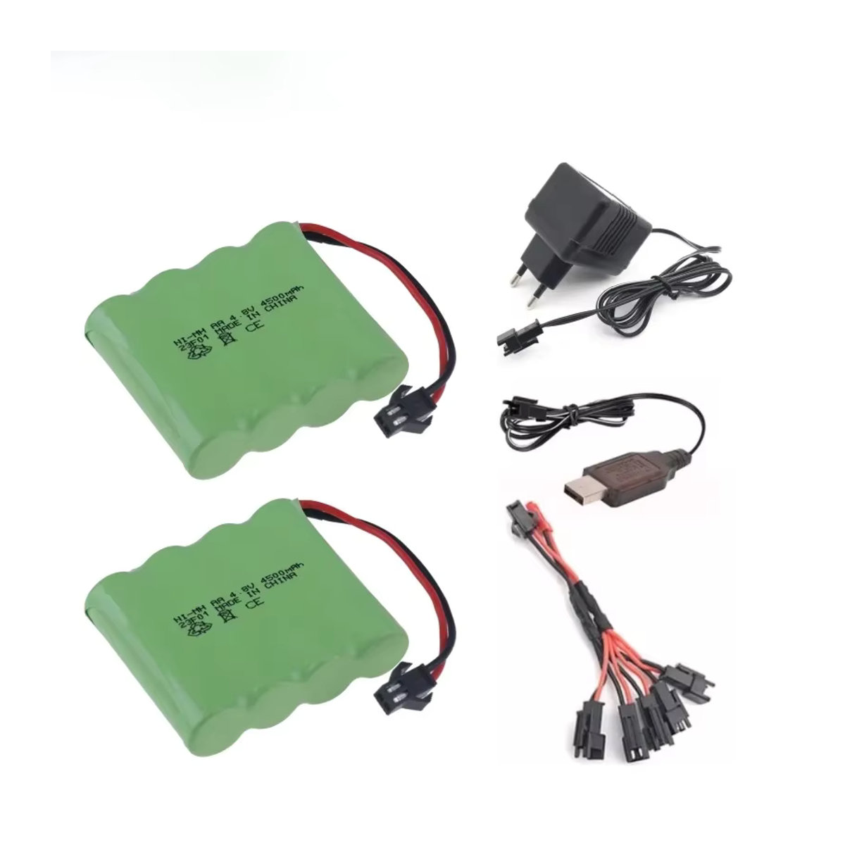 GAOLAG Ni-MH AA Akku 4,8 V 4500 mAh mit SM-Stecker in Grün für RC-Spielzeug, Autos, Panzer und Boote - Bild 4