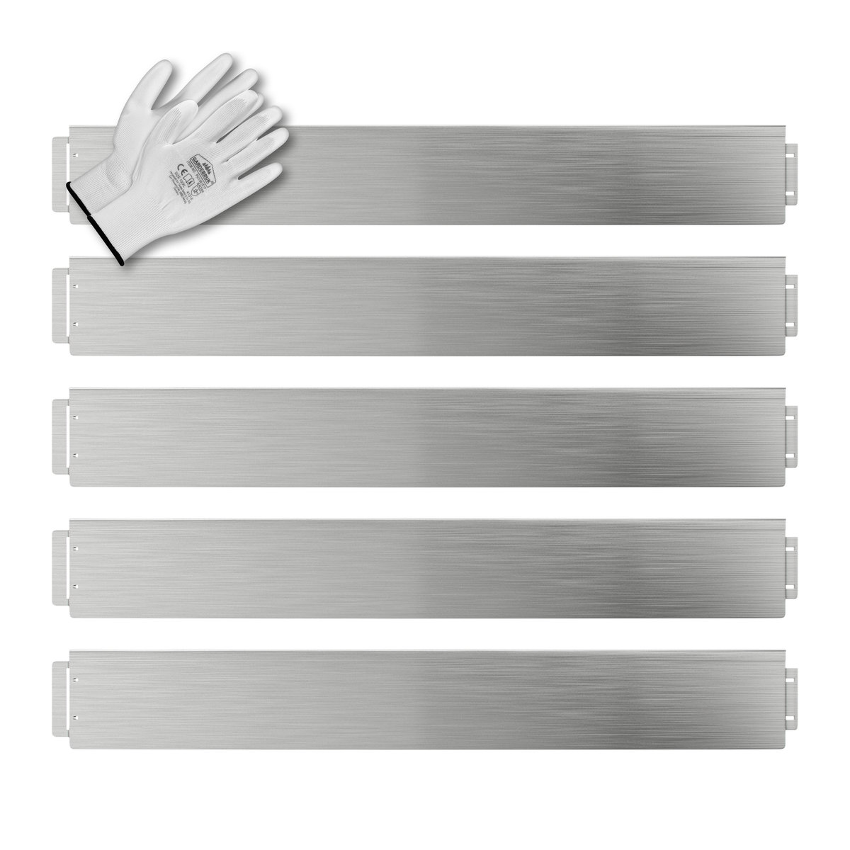 Gardebruk Beeteinfassung 5er-Set aus Metall in Silber, H x B: 14 cm x 5 m - Bild 1
