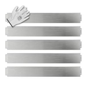Gardebruk Beeteinfassung 5er-Set aus Metall in Silber, H x B: 14 cm x 5 m