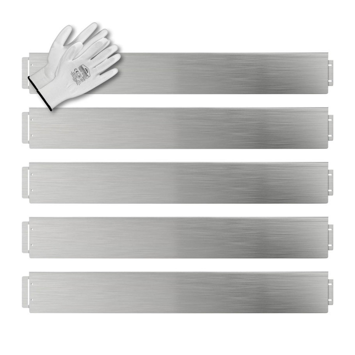 Gardebruk Beeteinfassung 5er-Set aus Metall in Silber, H x B: 14 cm x 5 m - Bild 2