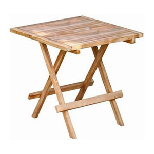 Garden Pleasure Beistelltisch SIMUK aus Teak Massivholz in Beige, B/T: 50 x 50 cm