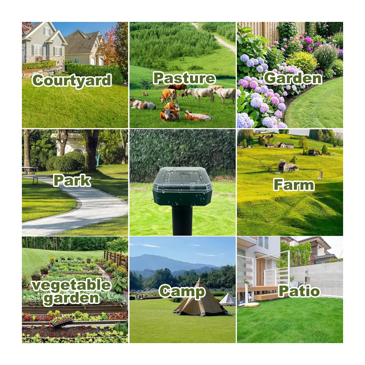 GardenLawn Solar-Ultraschall-Rattenabwehrmittel mit integriertem Summer und LED für den Außenbereich - Bild 4