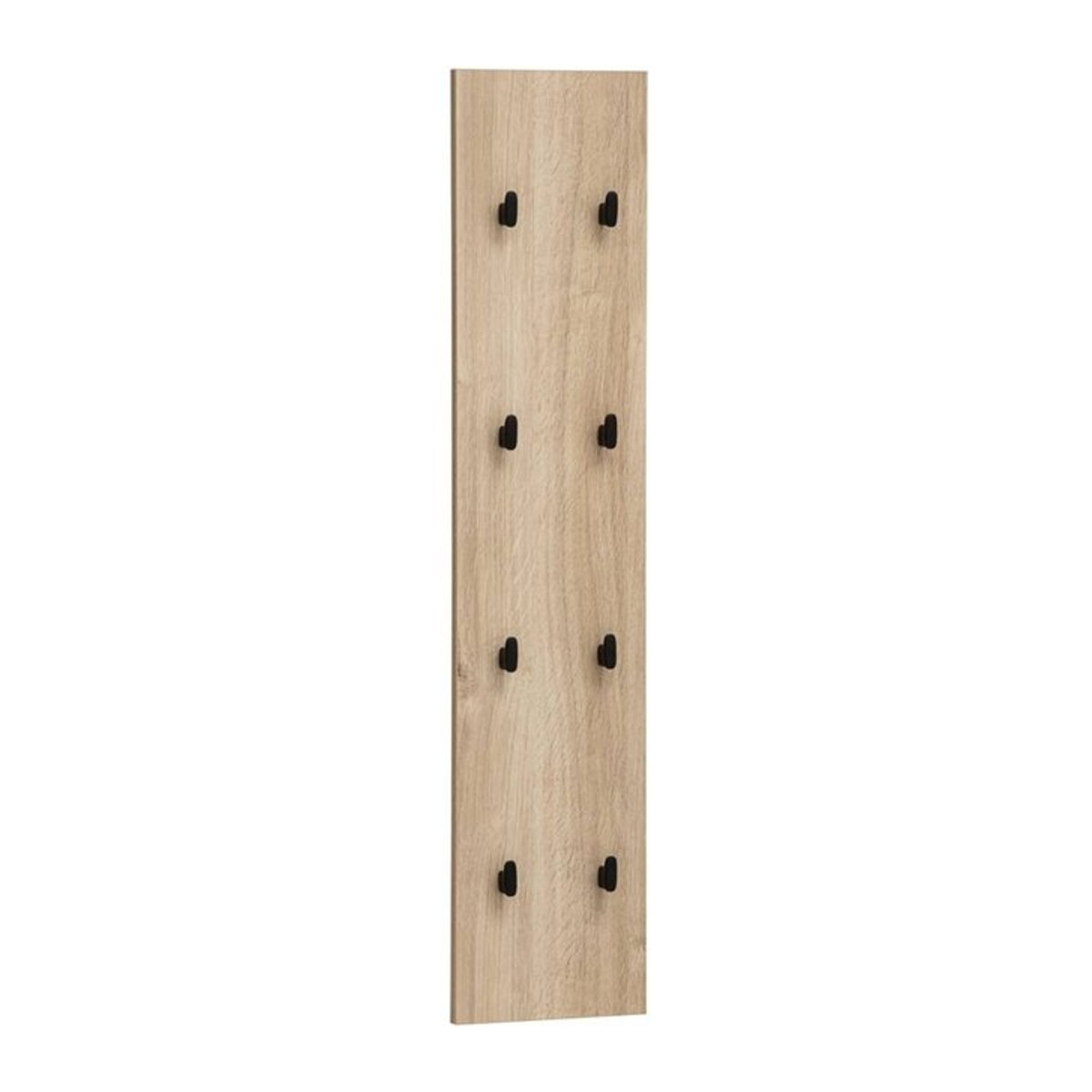 Garderobenpaneel Emmik in Eiche Natur und Weiß, skandinavischer Stil, B/H/T: 24,5 x 109 x 2,6 cm - Bild 1