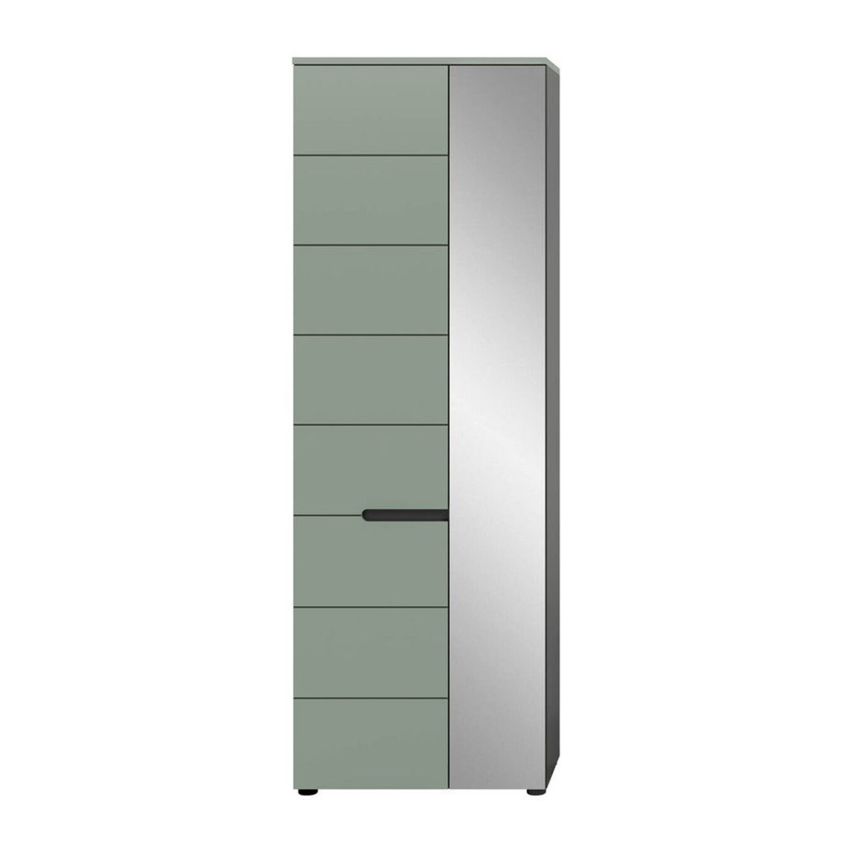 Garderobenschrank Canu von xonox.home in Grün und Basaltgrau mit Drehtüren, B/H/T: 190 x 190 x 37 cm - Bild 3