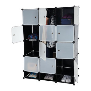Garderobenschrank MCW Cairns T306 Regalsystem in Schwarz mit 8 Boxen, B/T/H: 37 x 37 x 47 cm pro Box