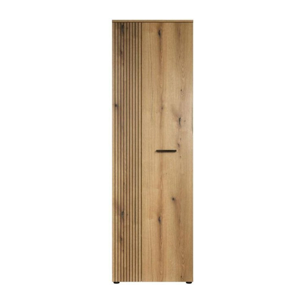 Garderobenschrank Purebliss mit 2 Drehtüren in Eiche Natur und Weiß, B/H/T: 60 x 196 x 36 cm - Bild 4