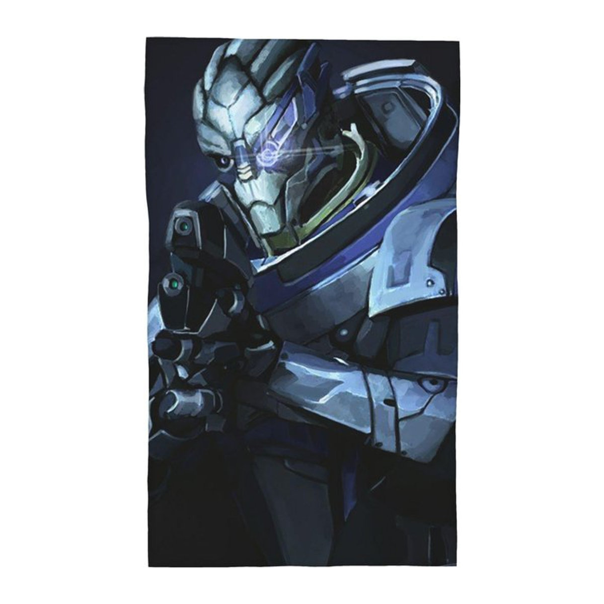 Garrus Vakarian Mass Effect Motiv Handtuch aus Baumwolle, weiß, B: 40 cm, H: 60 cm - Bild 1
