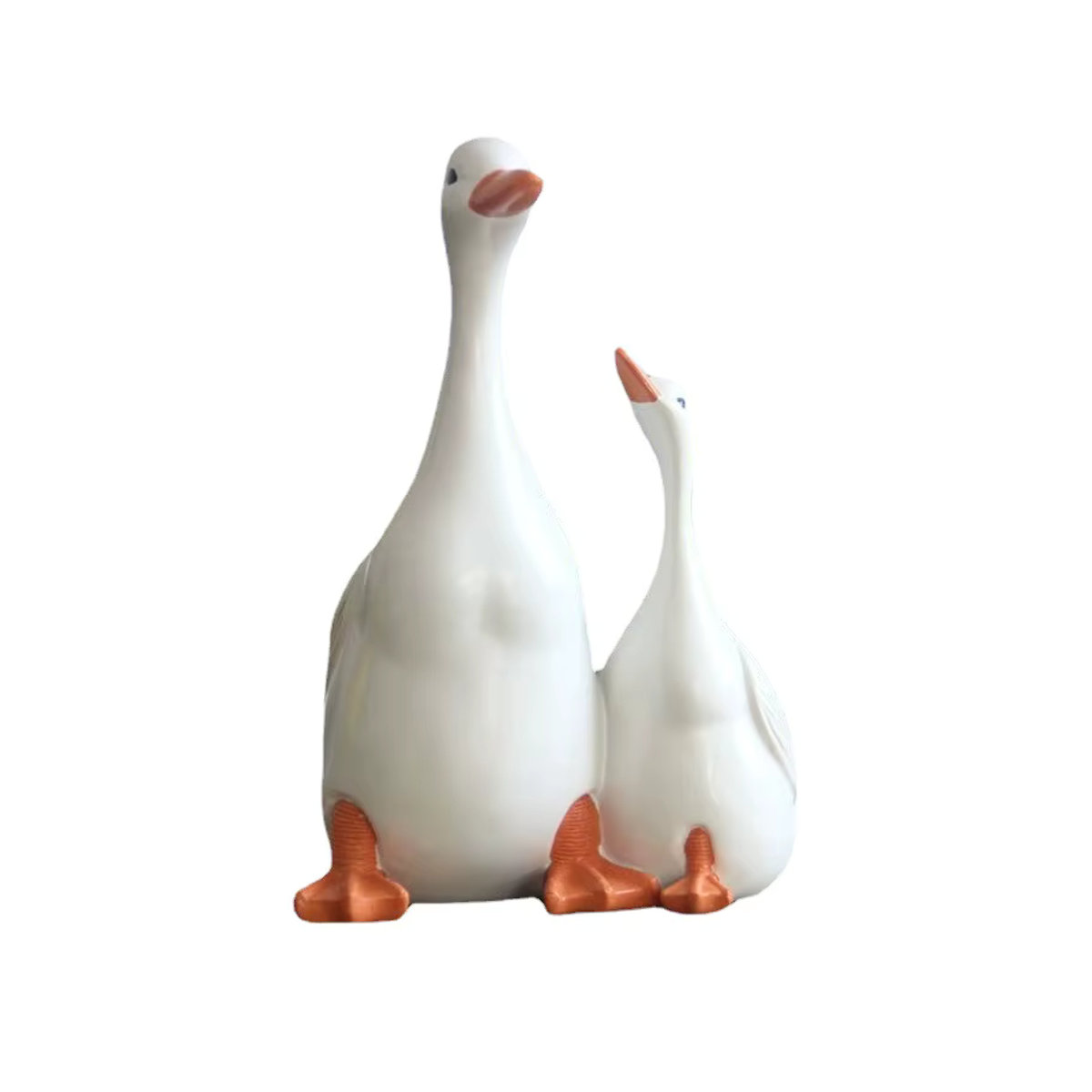 Gartendekoration Mutter und Kind Ente aus Harz für Mikro-Landschaften und Innenhöfe - Bild 2