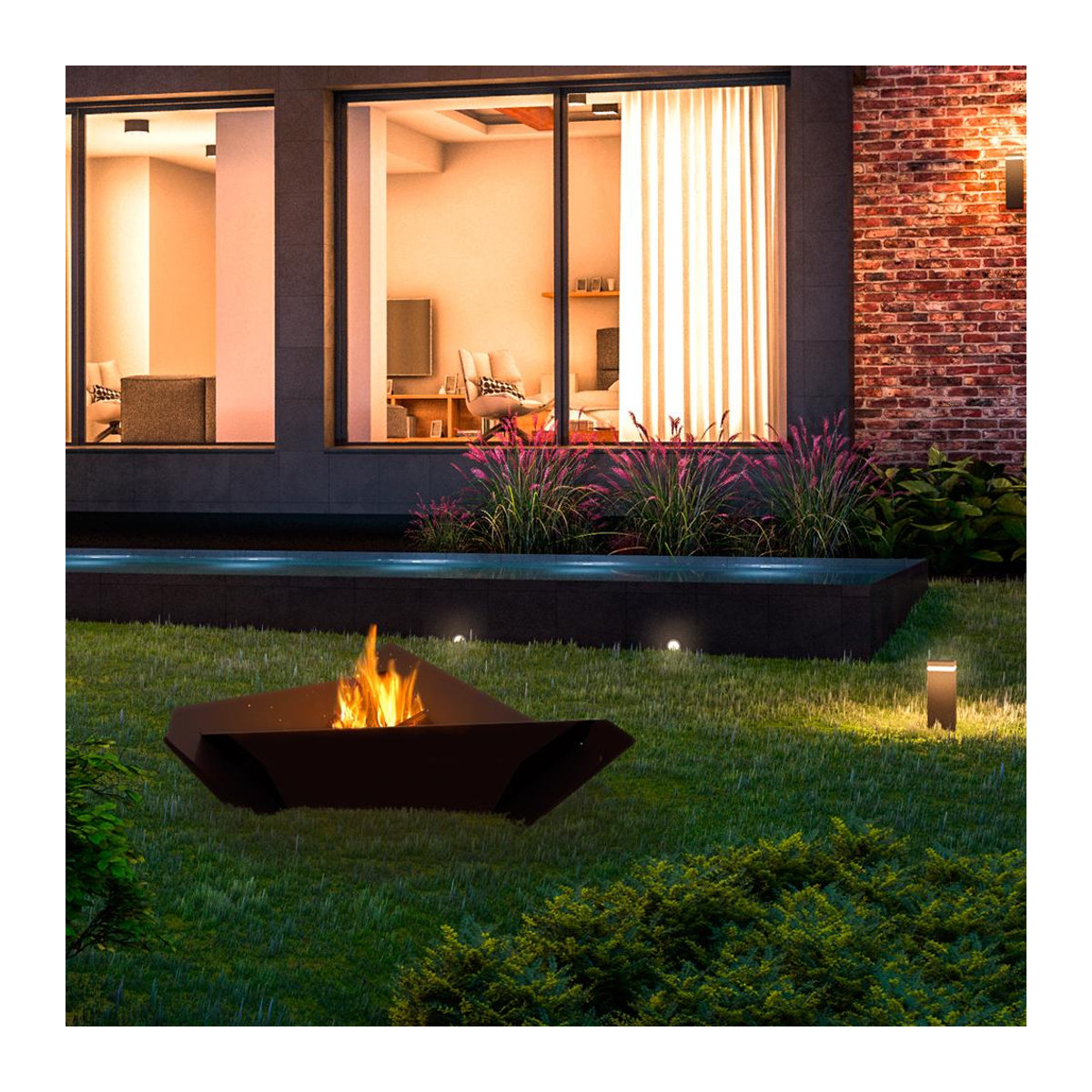 Gartenfeuerstelle TRIANGLE von Kratki aus Holz - Bild 6