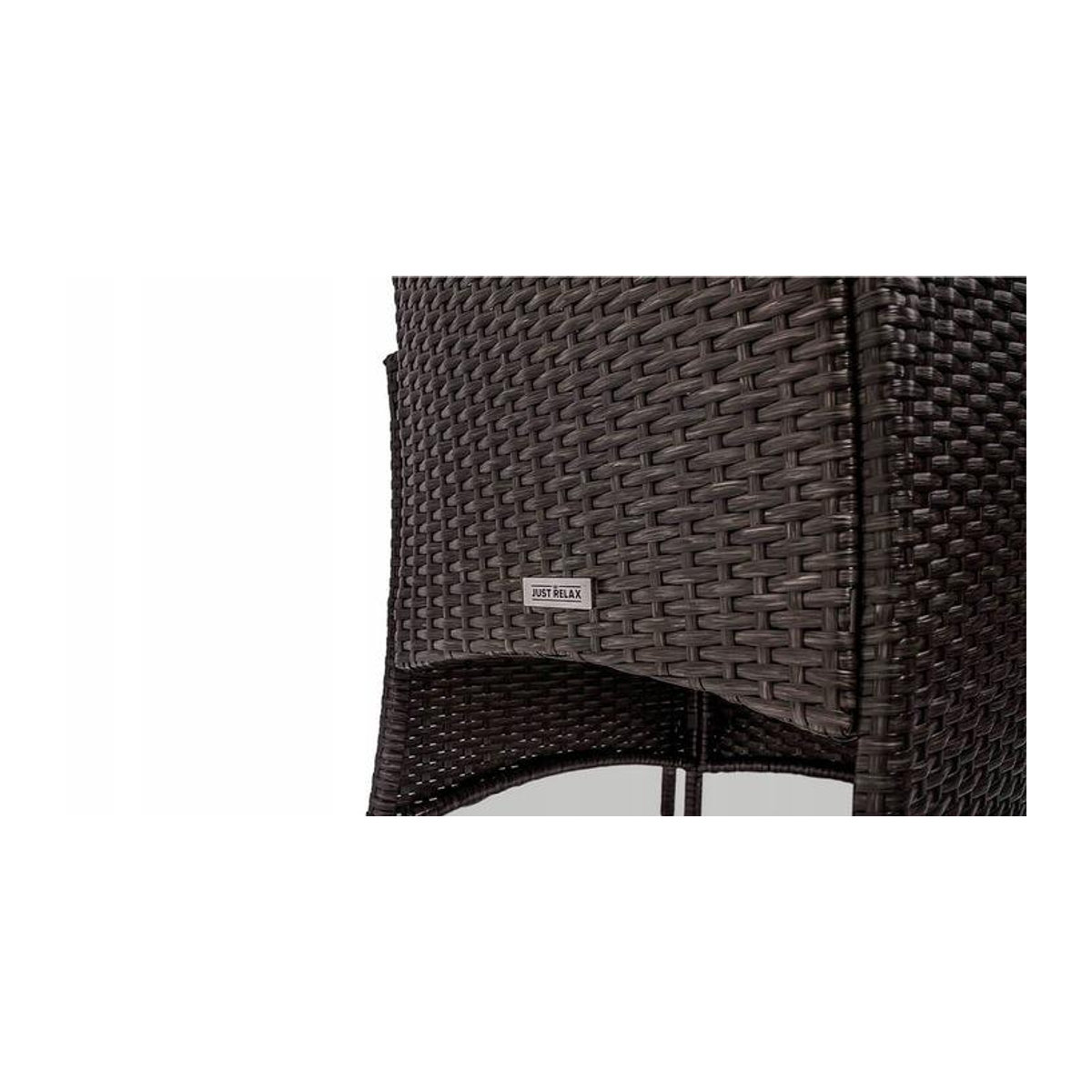 Gartenmöbel Rattan Sessel Classic aus Polyrattan und Stahl in Dunkelbraun mit Polyesterbezug - Bild 2
