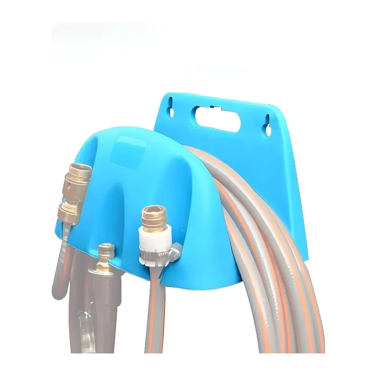 Gartenschlauch Halter aus Kunststoff in Blau zur Bewässerung und Schlauchorganisation als Wandhalterung - Bild 2