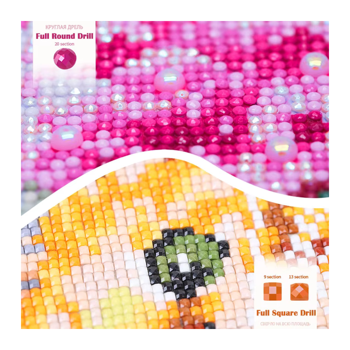 GATYZTORY DIY Diamantmalerei Set mit personalisiertem Foto, Vollquadratische Bohrer, Multicolor - Bild 2