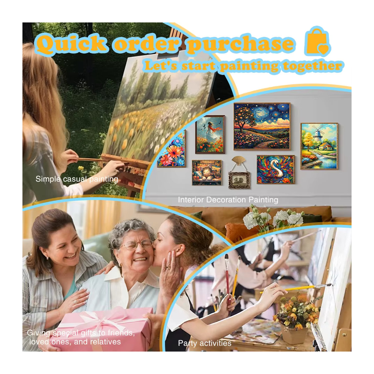 GATYZTORY Malen nach Zahlen Set mit Vintage Haus Landschaft Motiv auf Leinwand in Mehrfarbig - Bild 3