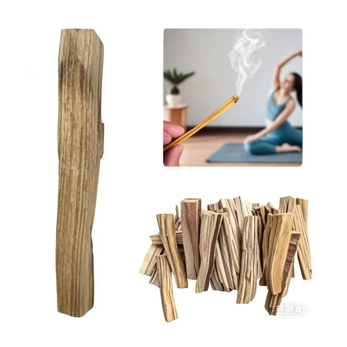 Gbbma Palo Santo natürliche Räucherstäbchen aus Holz in Braun, 10 Stück - Bild 2