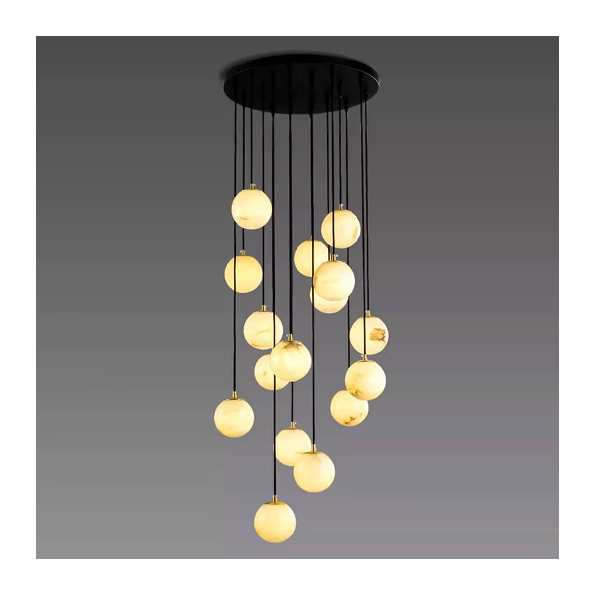 Gbbmade Moderne LED-Pendelleuchte in Gold und Weiß für Wohnzimmer und Esszimmer - Bild 5