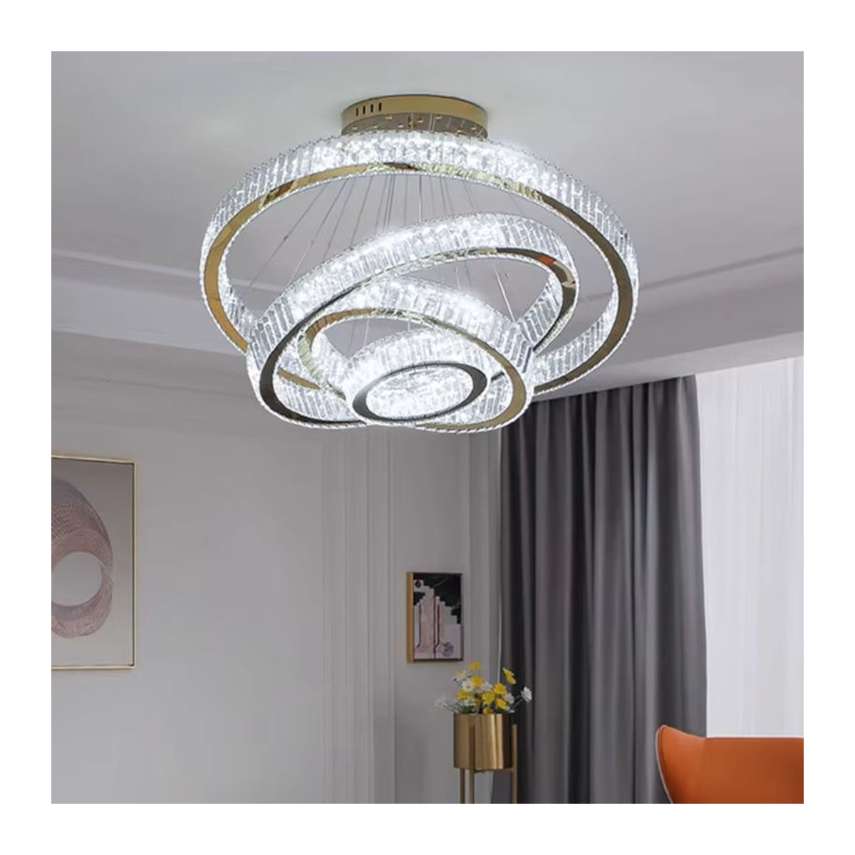 Gbbmade Moderner Kristall Kronleuchter als Pendelleuchte für dein Wohnzimmer und Treppenhaus - Bild 3