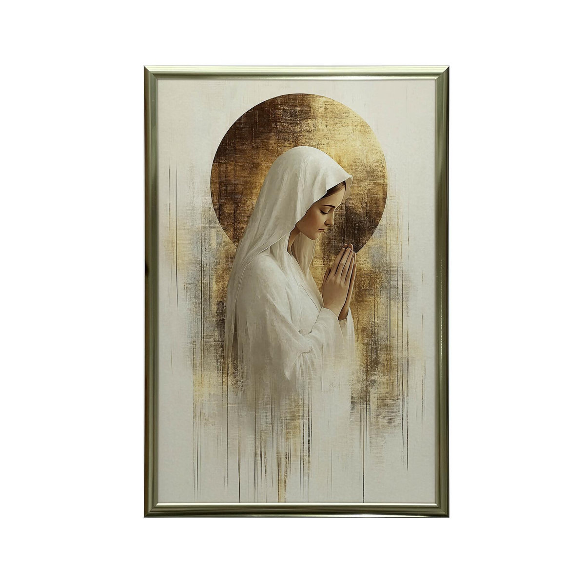 Gebet in Stille - Maria Premium-Leinwand von Marcin Zbijowski, B: 30 cm, H: 40 cm, ohne Rahmen - Bild 2