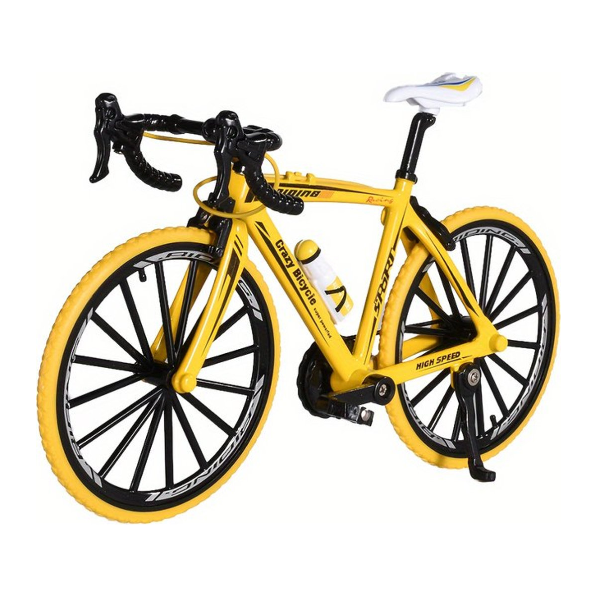 Gelbes Offroad-Rennrad Modell aus Legierung als Dekoration und Spielzeug für Jungen - Bild 1