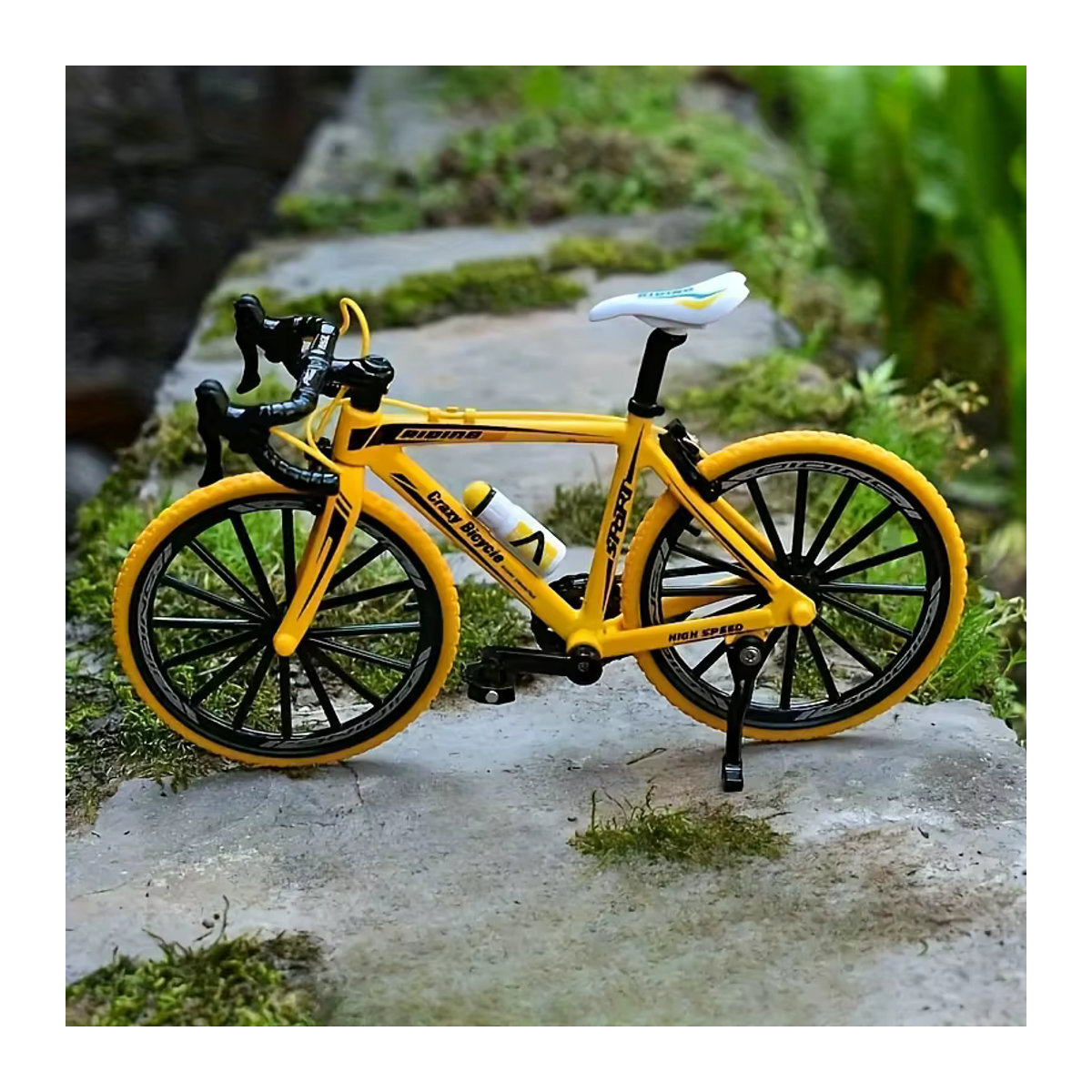 Gelbes Offroad-Rennrad Modell aus Legierung als Dekoration und Spielzeug für Jungen - Bild 3