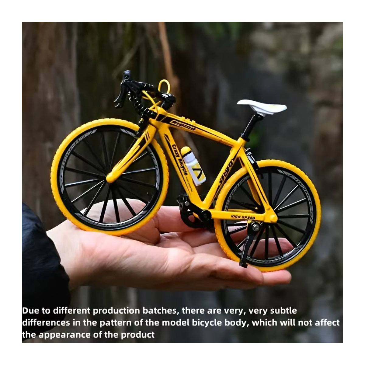 Gelbes Offroad-Rennrad Modell aus Legierung als Dekoration und Spielzeug für Jungen - Bild 4