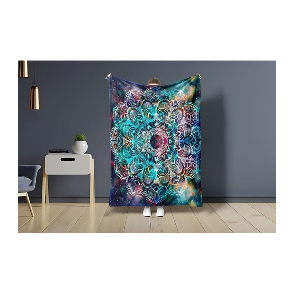 Gemütliche Mandala-Druck Decke in Multicolor für Wohnkultur und Reisen - Bild 1