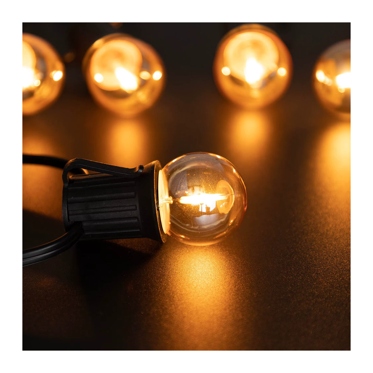 Genixgreen Vintage LED-Glühlampe G40 mit E27-Sockel, warmweiß, goldfarbenes Glas, dimmbar - Bild 6