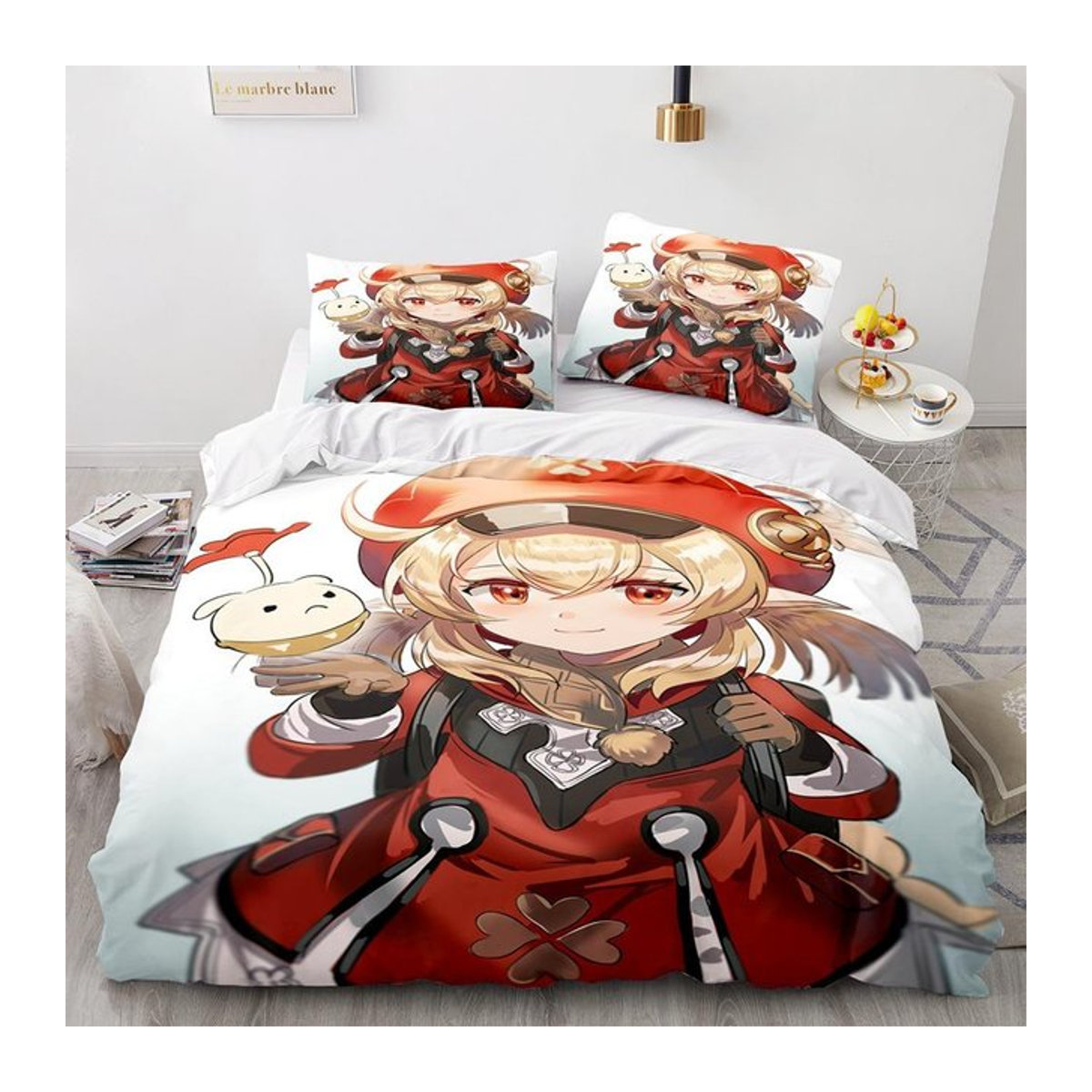 Genshin Impact Bettwäscheset aus 100% Polyester mit Bettbezug und Kissenbezug, 2-3-teilig, B/H: 135 x 200 cm - Bild 1