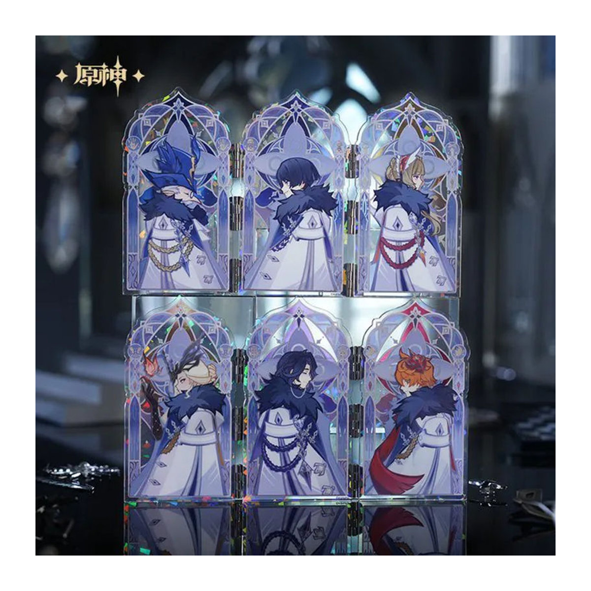 Genshin Impact Frostbite und Sovereign Blaze Serie kombinierbare Acryl-Standee-Figuren aus Kunststoff in mehrfarbig und transparent als Desktop-Deko - Bild 1