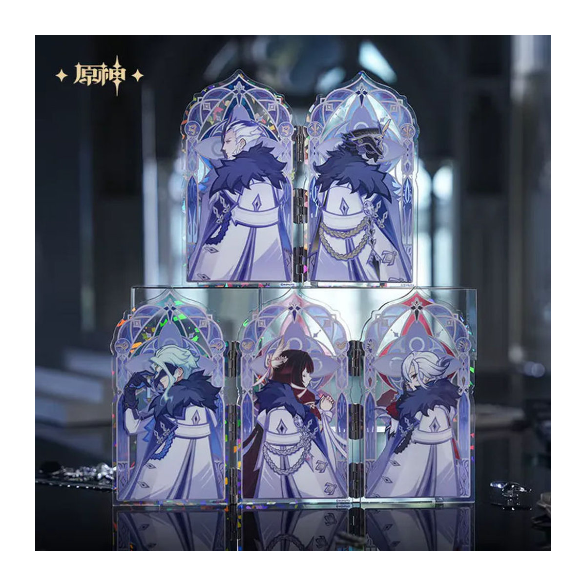 Genshin Impact Frostbite und Sovereign Blaze Serie kombinierbare Acryl-Standee-Figuren aus Kunststoff in mehrfarbig und transparent als Desktop-Deko - Bild 2