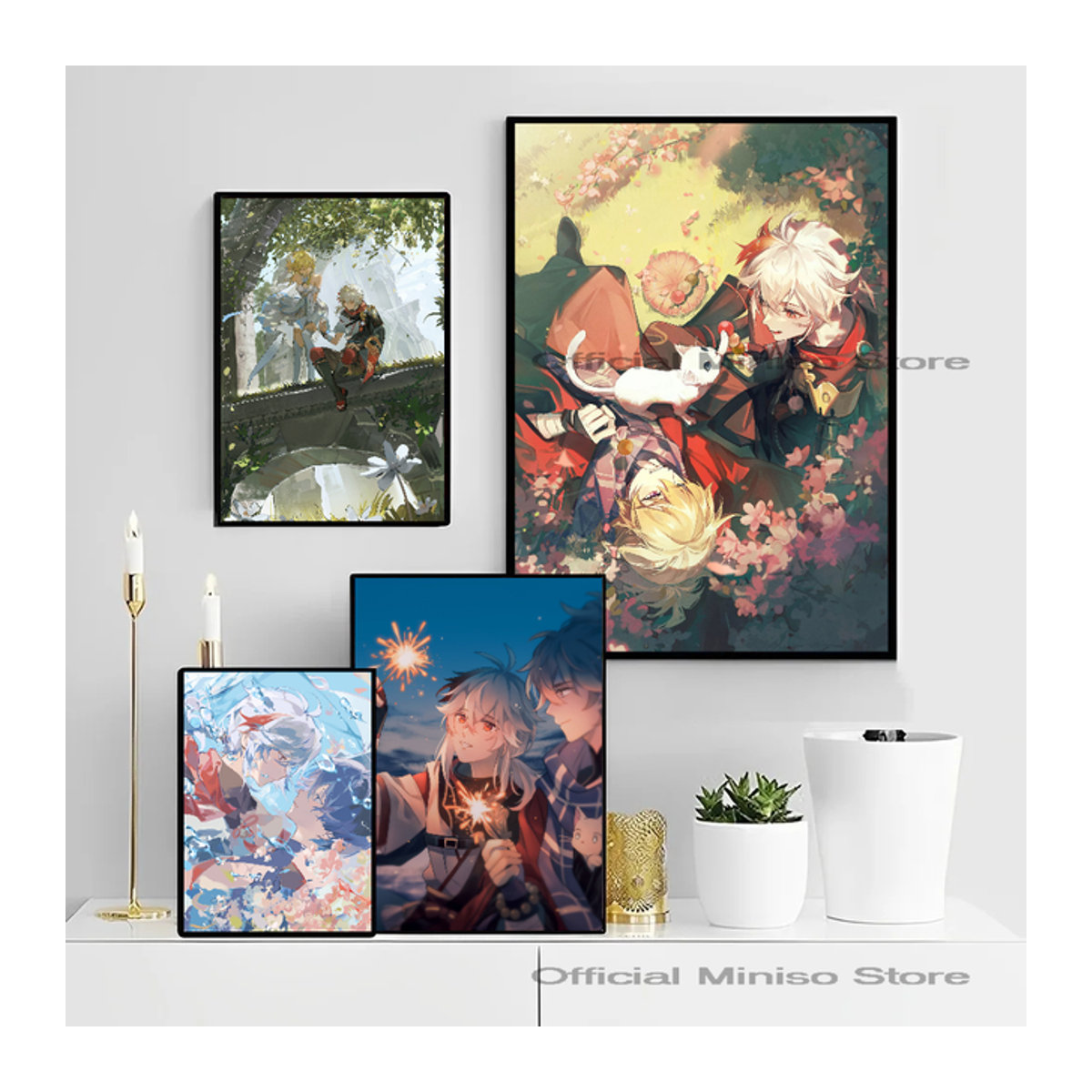 Genshin Impact Kaedehara Kazuha Poster selbstklebender wasserfester Papier Aufkleber zur Wanddekoration mehrfarbig - Bild 1