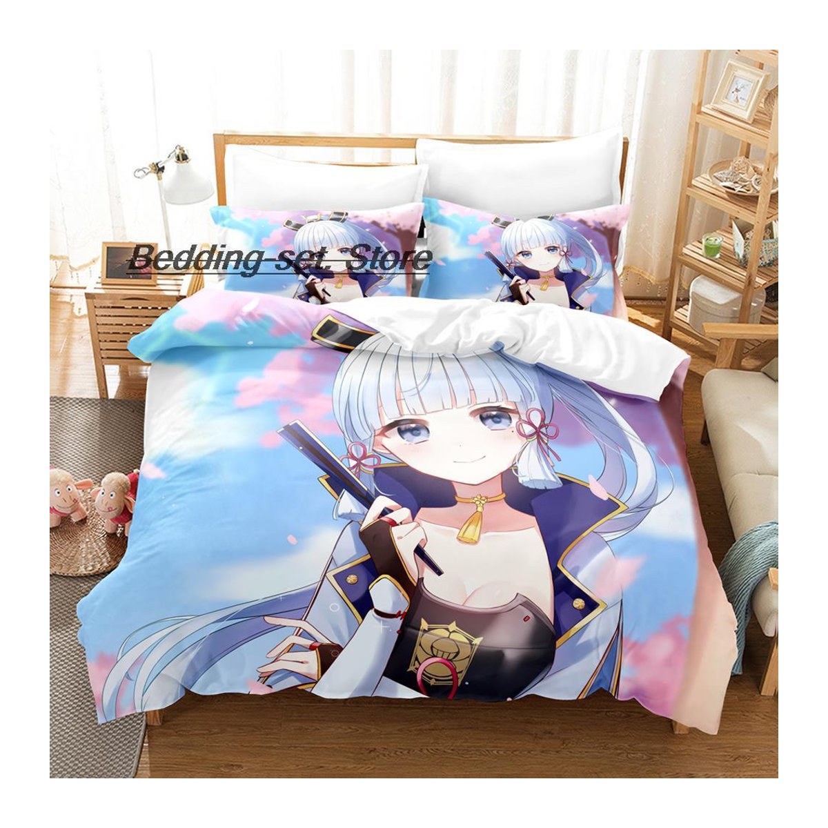 Genshin Impact Kamisato Ayaka Bettwäsche Set für Einzelbetten B/H: 135 x 200 cm - Bild 1