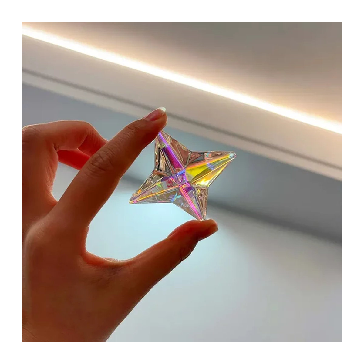 Genshin Impact Primogem 3D Kristall Desktop Ornament aus Kunstharz in Transparent - Bild 1