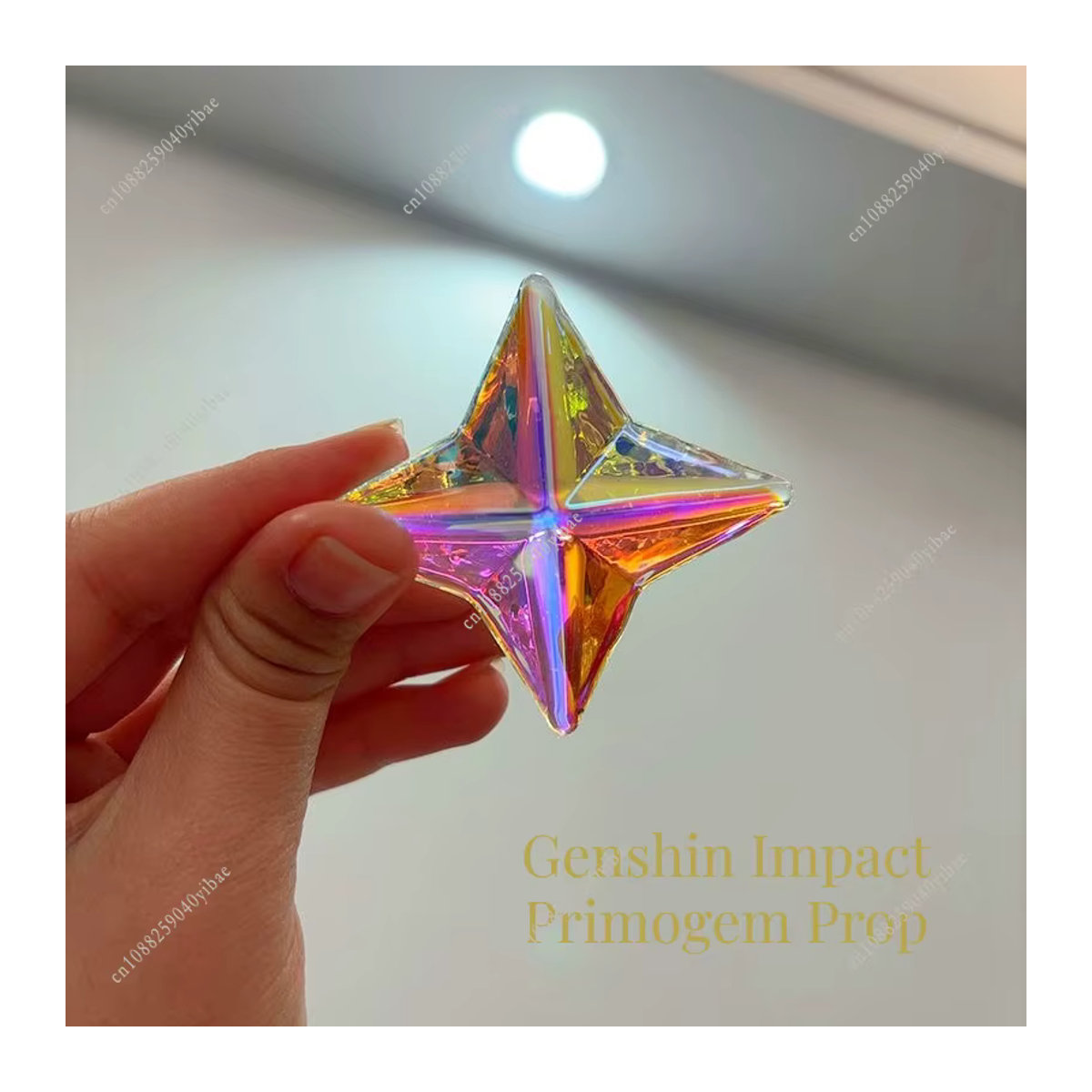 Genshin Impact Primogem 3D Kristall Desktop Ornament aus Kunstharz in Transparent - Bild 2