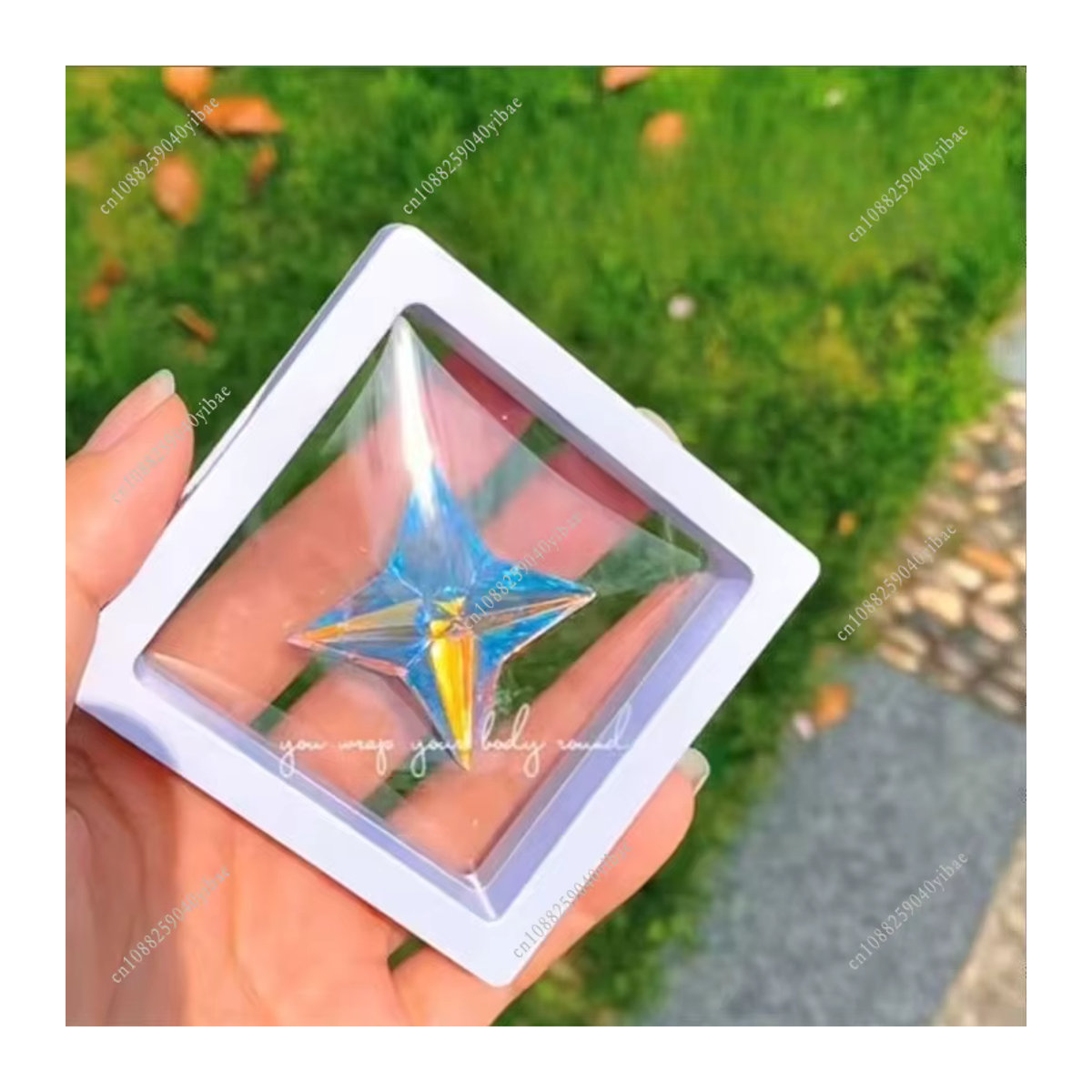 Genshin Impact Primogem 3D Kristall Desktop Ornament aus Kunstharz in Transparent - Bild 5