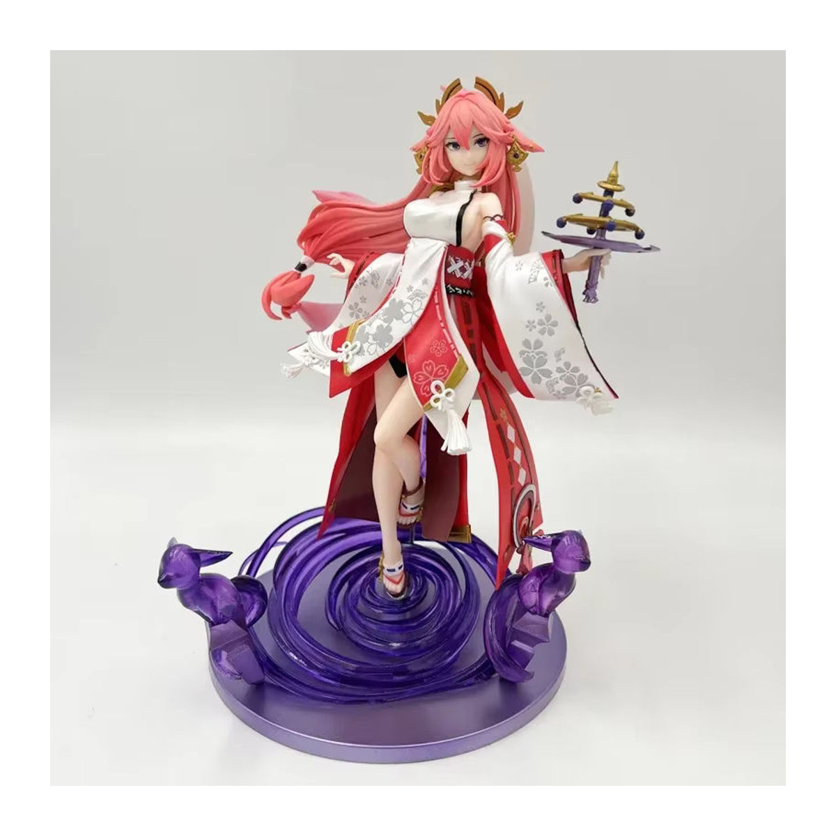 Genshin Impact Yae Miko Figur, mehrfarbige Actionfigur als Sammlerstück und Dekoration, Höhe: 25 cm - Bild 2