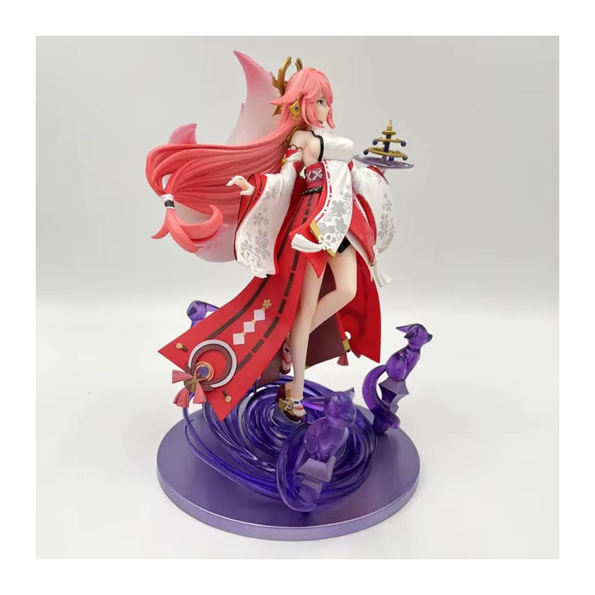 Genshin Impact Yae Miko Figur, mehrfarbige Actionfigur als Sammlerstück und Dekoration, Höhe: 25 cm - Bild 3