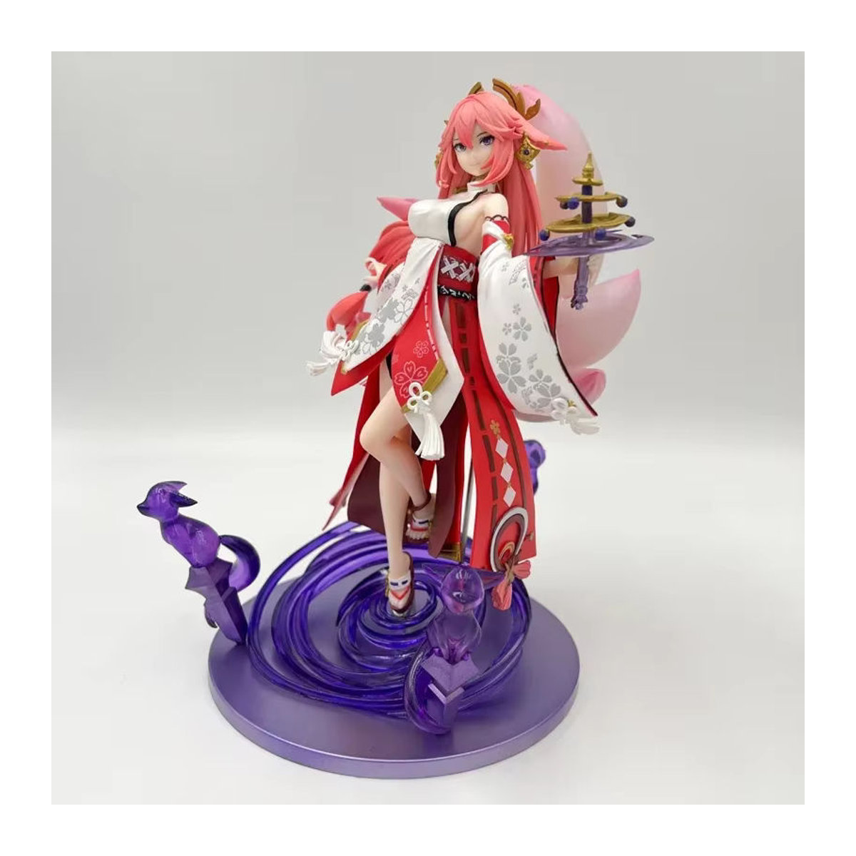 Genshin Impact Yae Miko Figur, mehrfarbige Actionfigur als Sammlerstück und Dekoration, Höhe: 25 cm - Bild 5