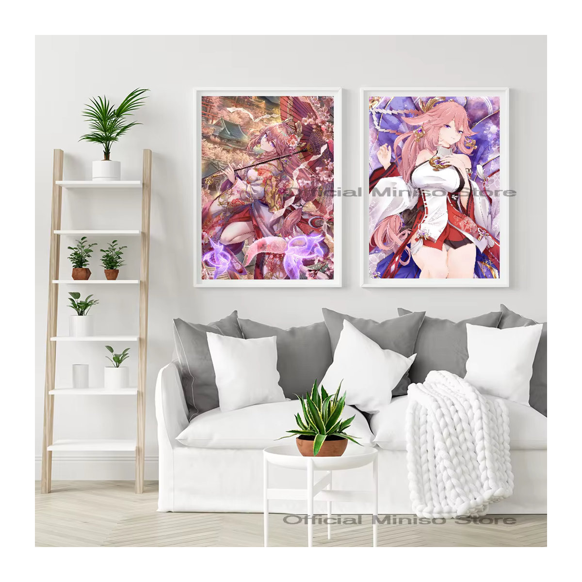 Genshin Impact Yae Miko Poster selbstklebender wasserfester Papier Aufkleber zur Wanddekoration in Mehrfarbig - Bild 4