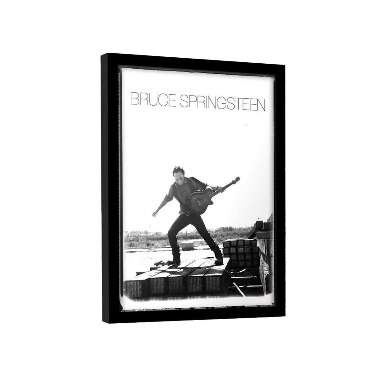 Gerahmtes Bruce Springsteen Poster Portrait in Weiß/Schwarz B: 40 cm, H: 40 cm - Bild 3