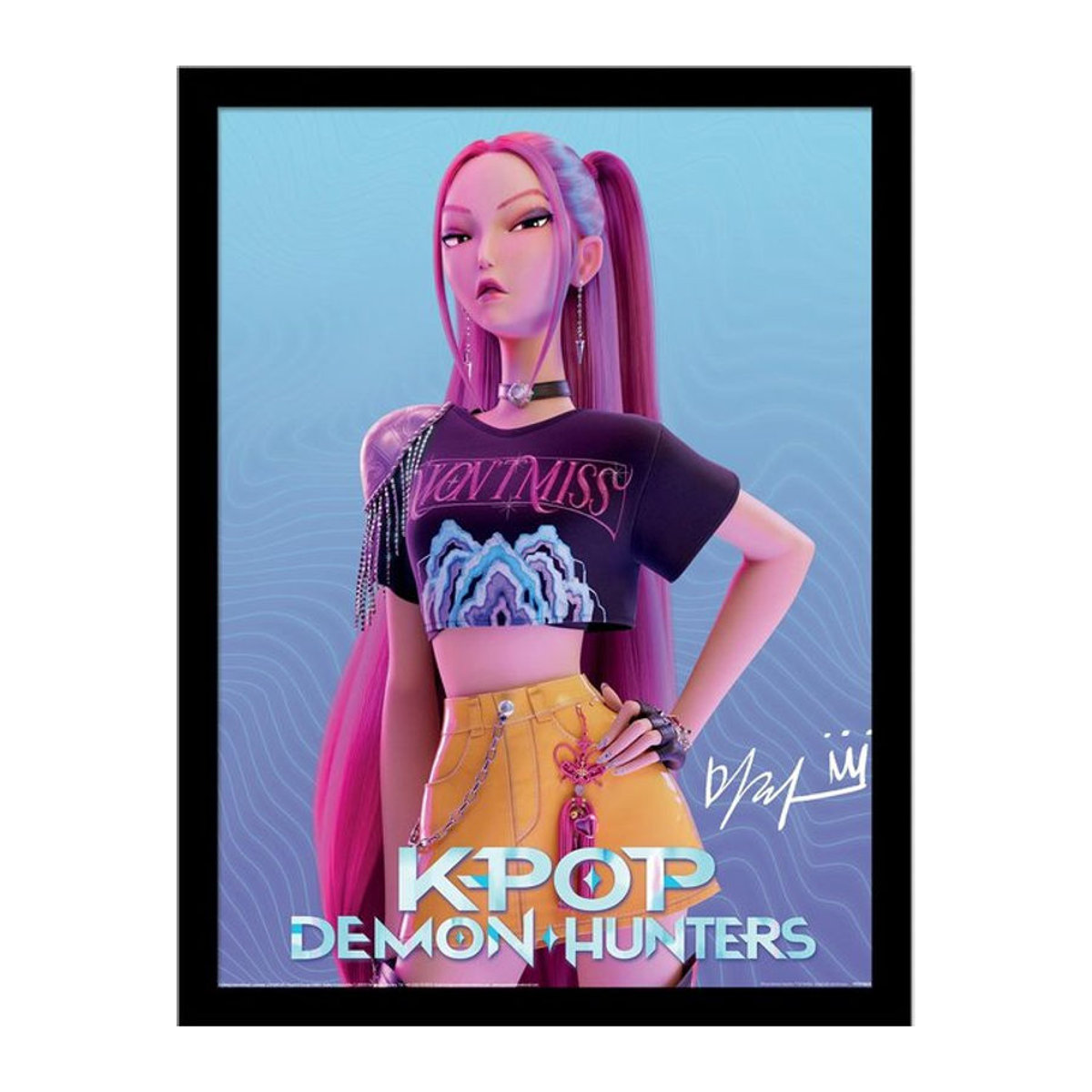Gerahmtes K-Pop Dämonenjäger Mira Porträt Poster von Pertemba FR - Apparel in Mehrfarbig - Bild 1