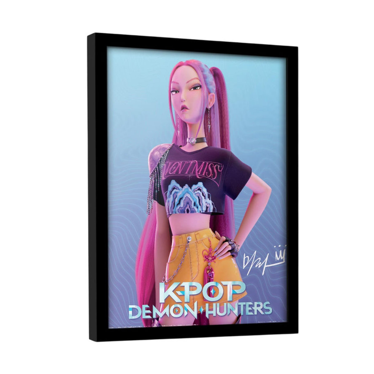 Gerahmtes K-Pop Dämonenjäger Mira Porträt Poster von Pertemba FR - Apparel in Mehrfarbig - Bild 3