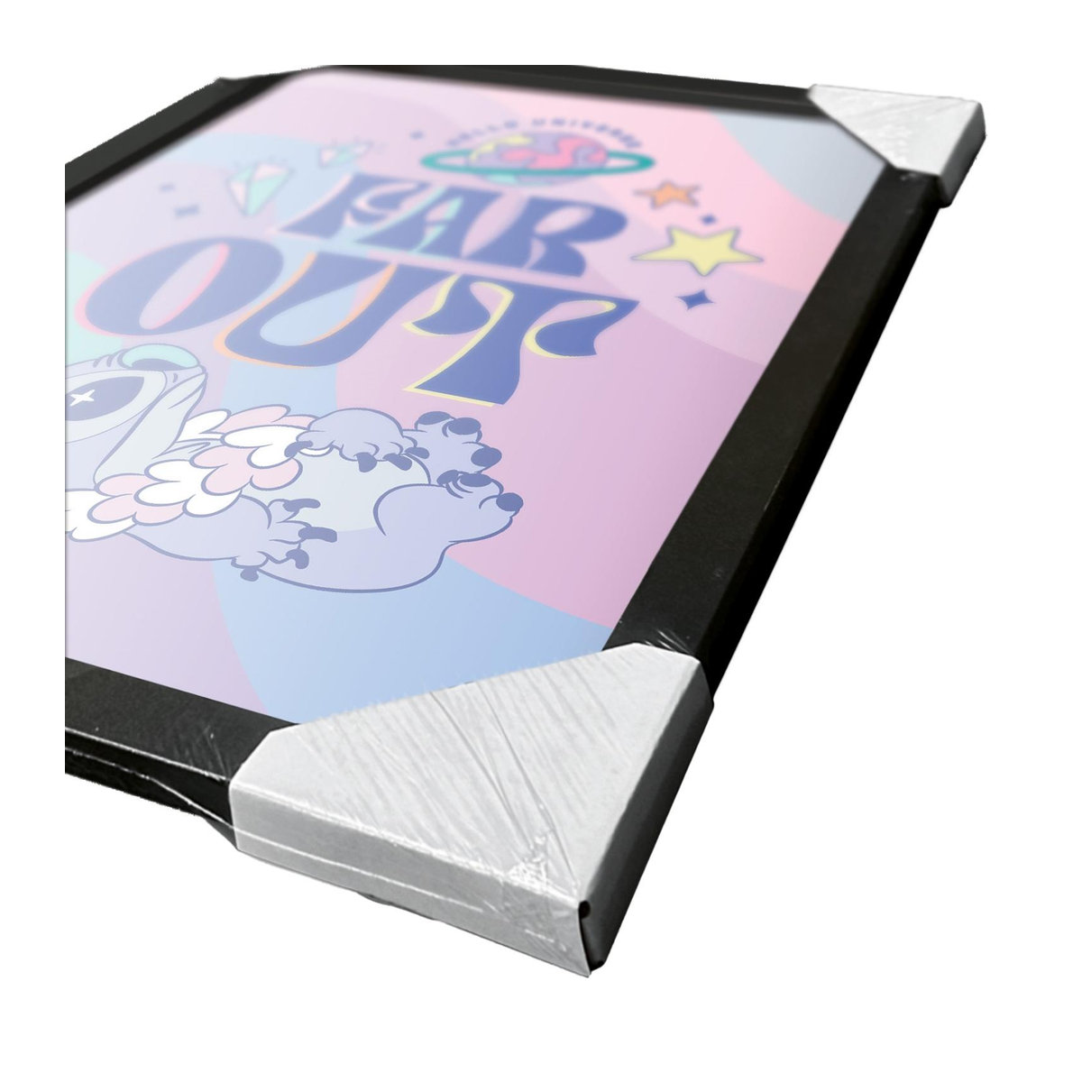Gerahmtes Lilo & Stitch Poster Planetarisch Design in Schwarz mit Plexiglas - Bild 2
