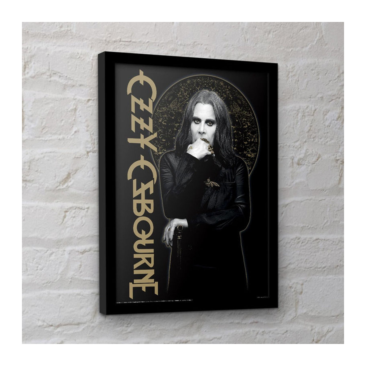 Gerahmtes Ozzy Osbourne Porträt Poster in Schwarz, Breite: 40 cm, Höhe: 40 cm - Bild 3