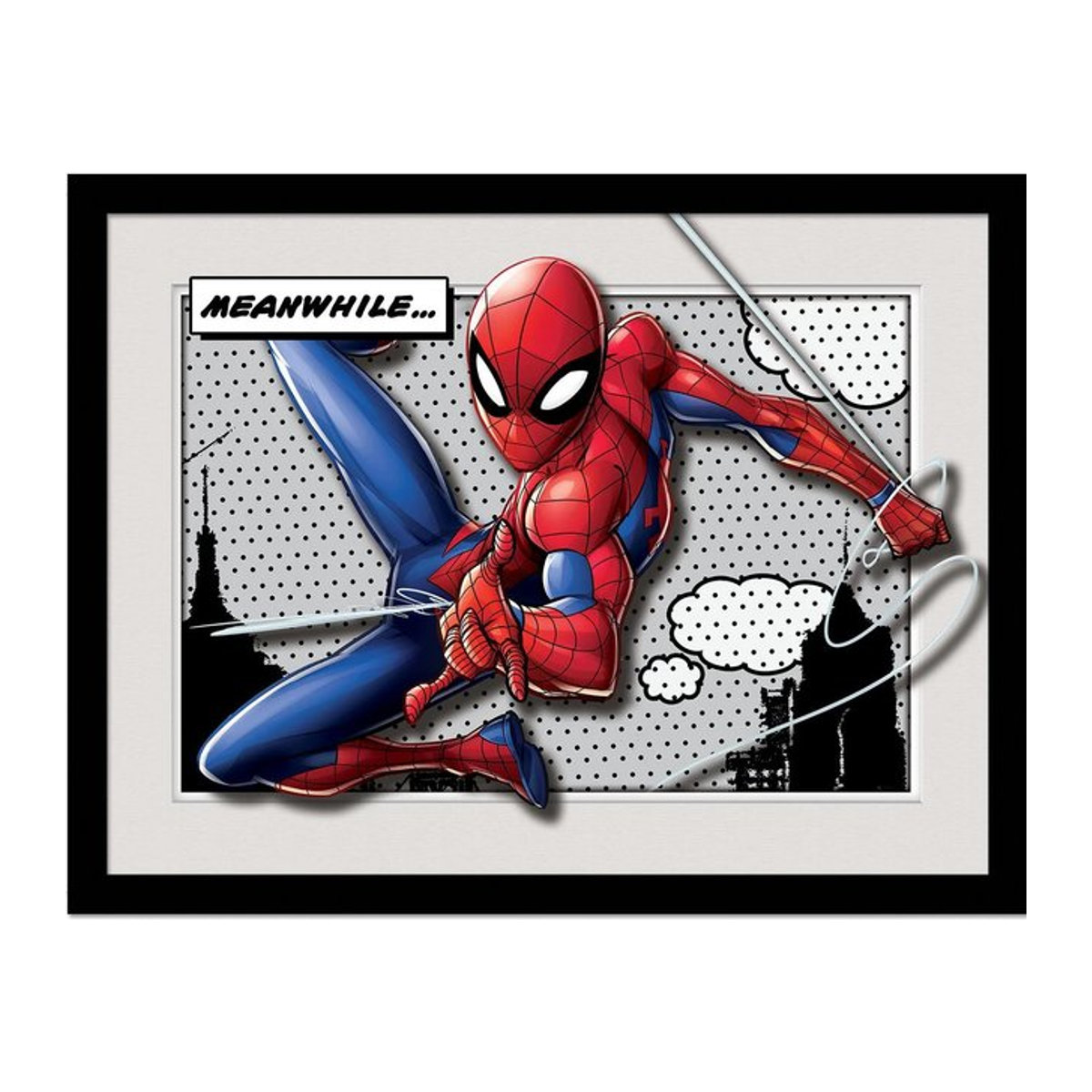 Gerahmtes Spider-Man Comic Poster In der Zwischenzeit Breakout, Farbe: Schwarz, Breite: 40 cm, Höhe: 40 cm - Bild 1