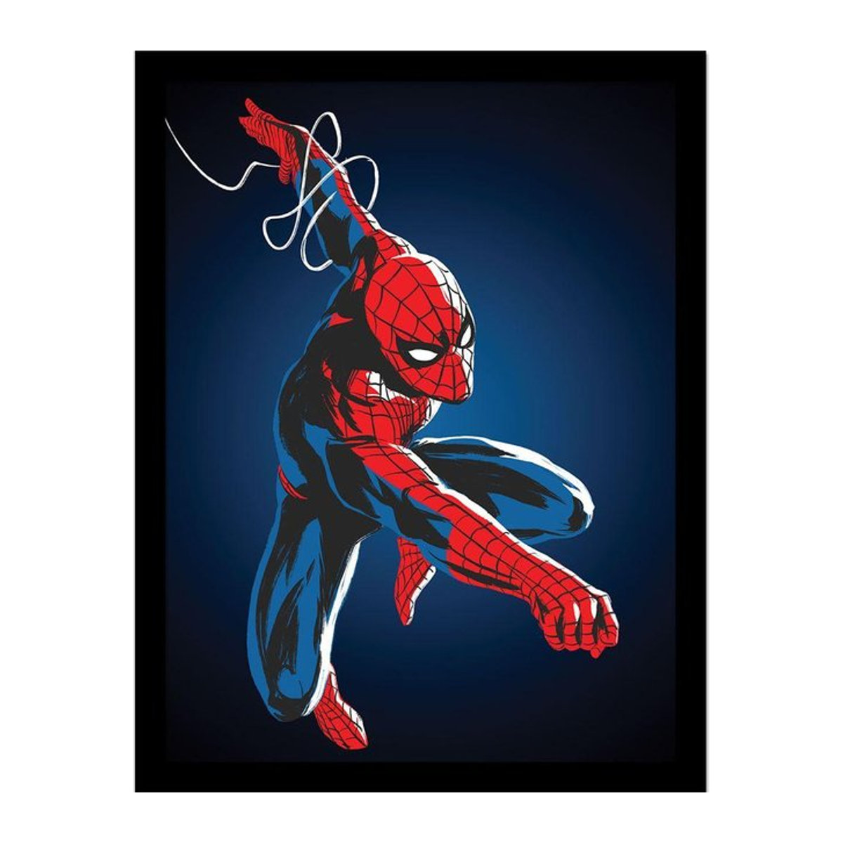 Gerahmtes Spider-Man Poster Web Line 2 in Blau/Rot, Breite: 40 cm, Höhe: 40 cm - Bild 1